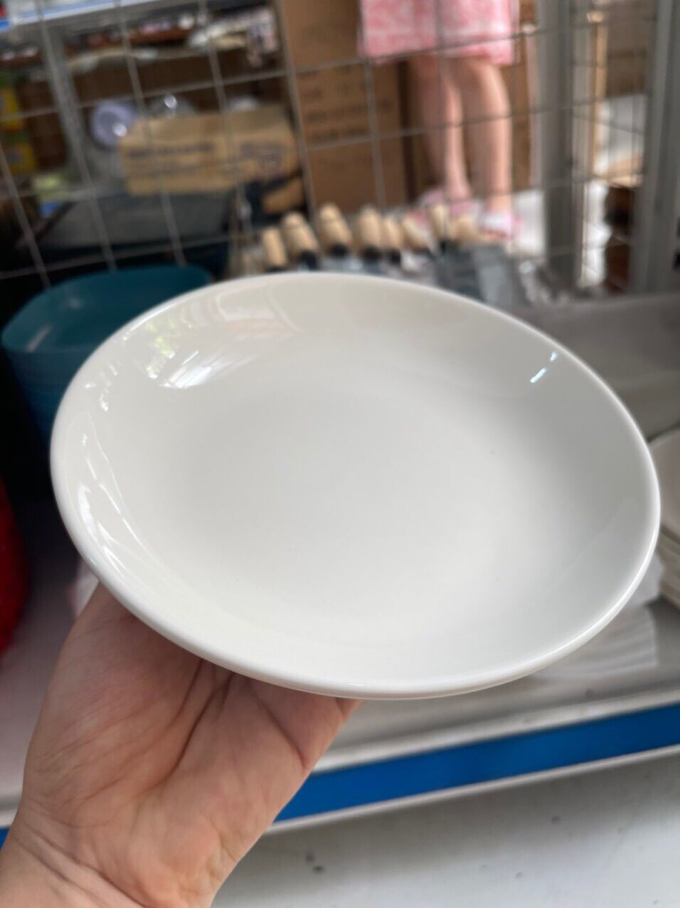 Set 10 Đĩa sứ trắng tráng men siêu đẹp