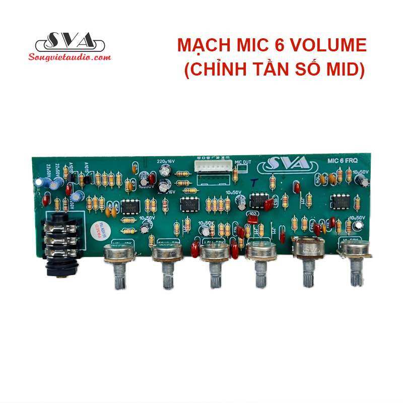 MẠCH MIC 6 VOLUME (CHỈNH TẦN SỐ MID) - KÈM DÂY