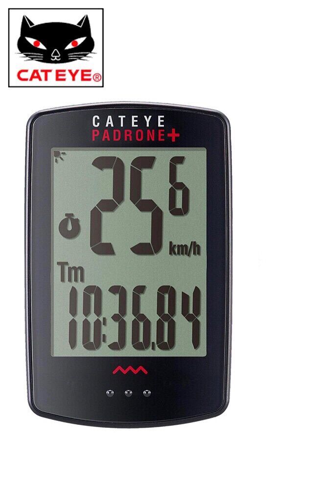 Đồng hồ đo tốc độ xe đạp không dây cateye padrone+ cc-pa110w plus