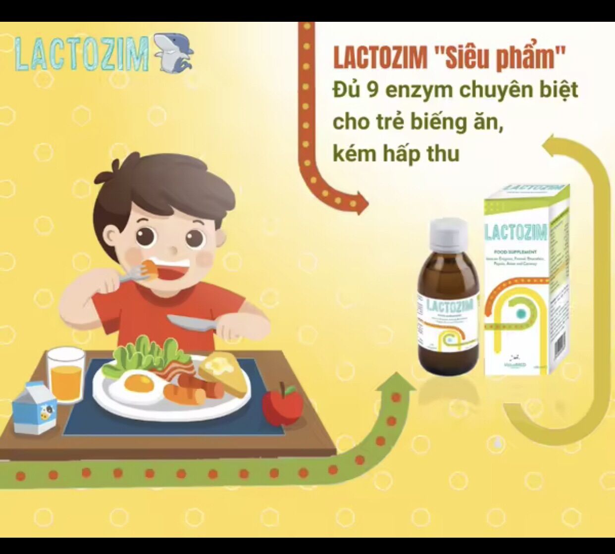 (+ Quà Tặng )  Men tiêu hoá Lactozim