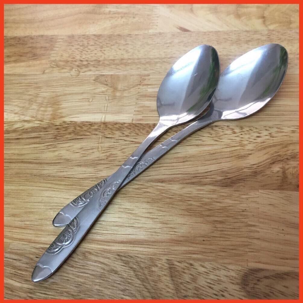 Thìa/dĩa inox cán dài cao cấp cho bé-người lớn