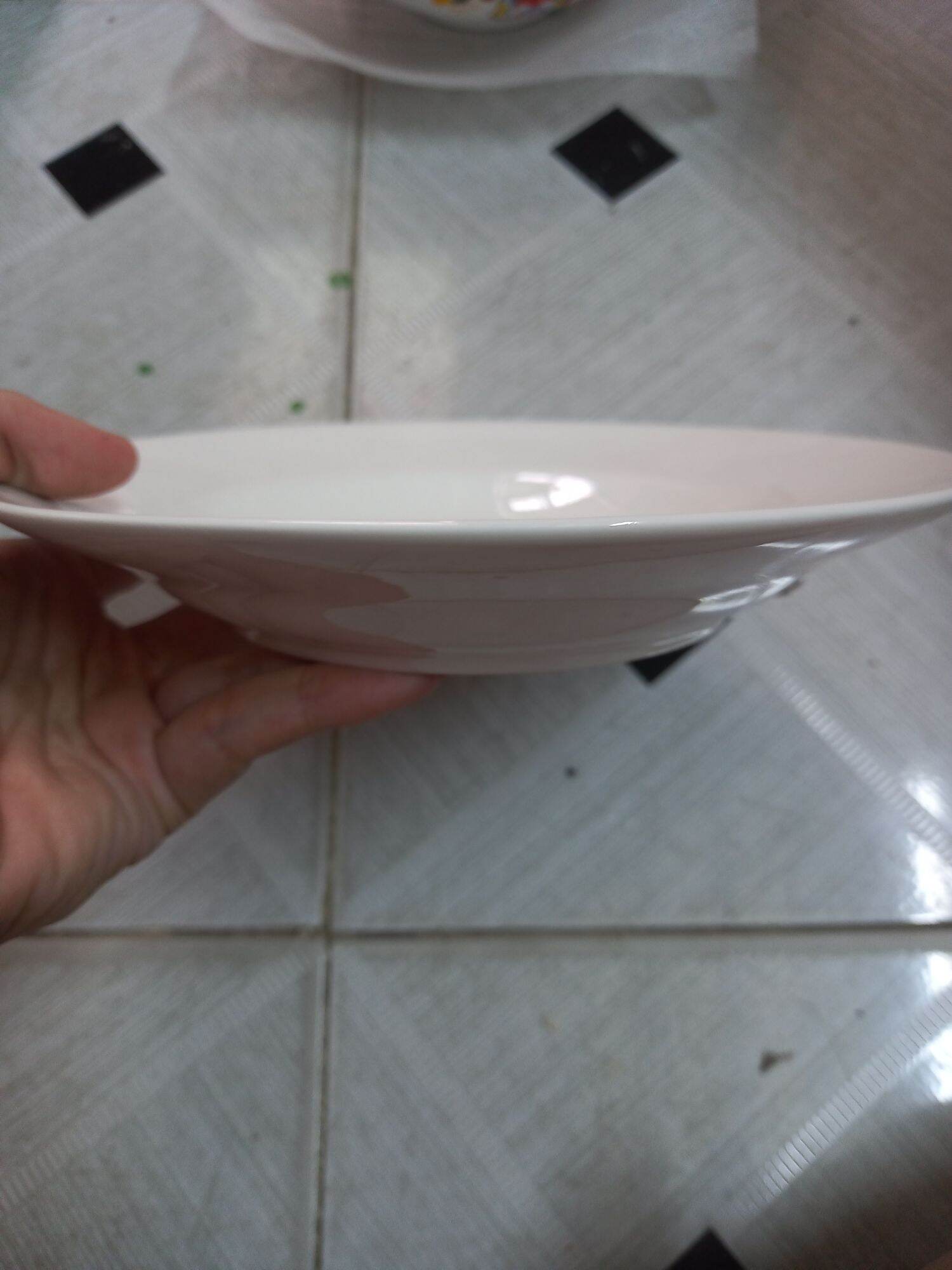 Dĩa gốm sứ tráng men 20cm