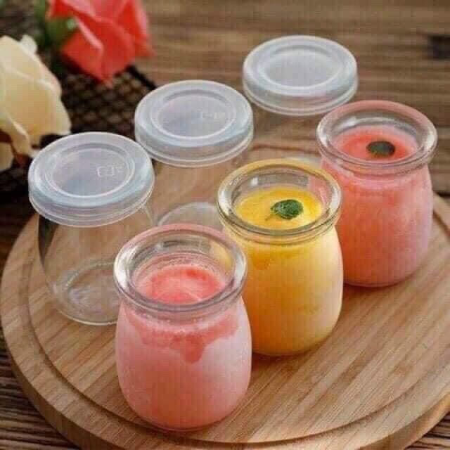 Hộp 12 hũ thủy tinh làm sữa chua 100ml & 200ml