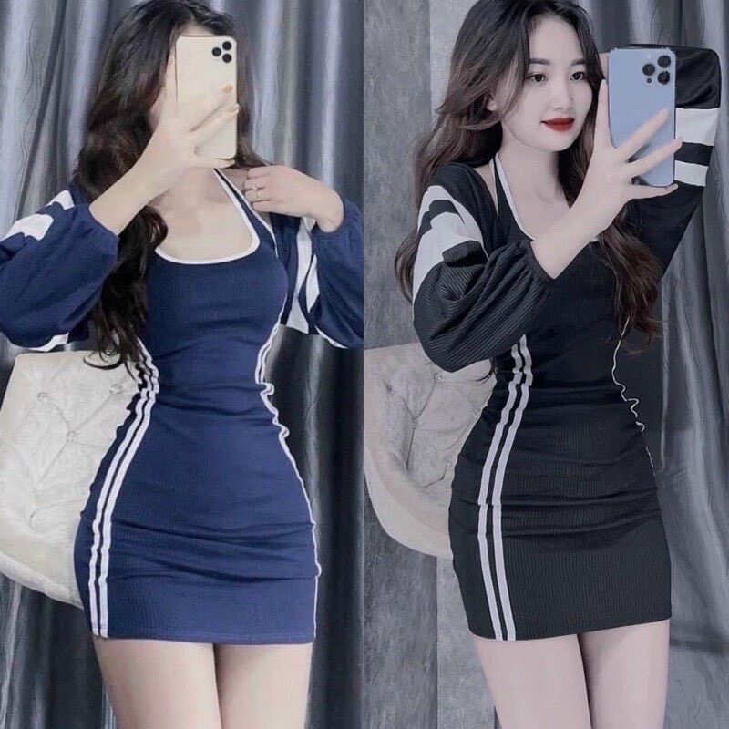 Sét đầm kèm áo khoác ngoài dx5