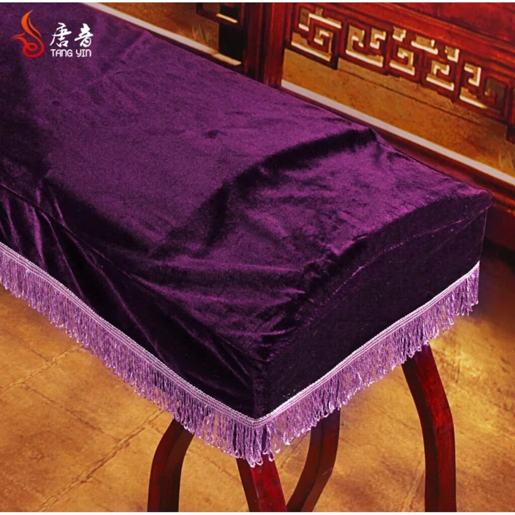 Khăn phủ đàn tranh Việt Nam và guzheng Trung Quốc chống bụi họa tiết hoa hồng nhung