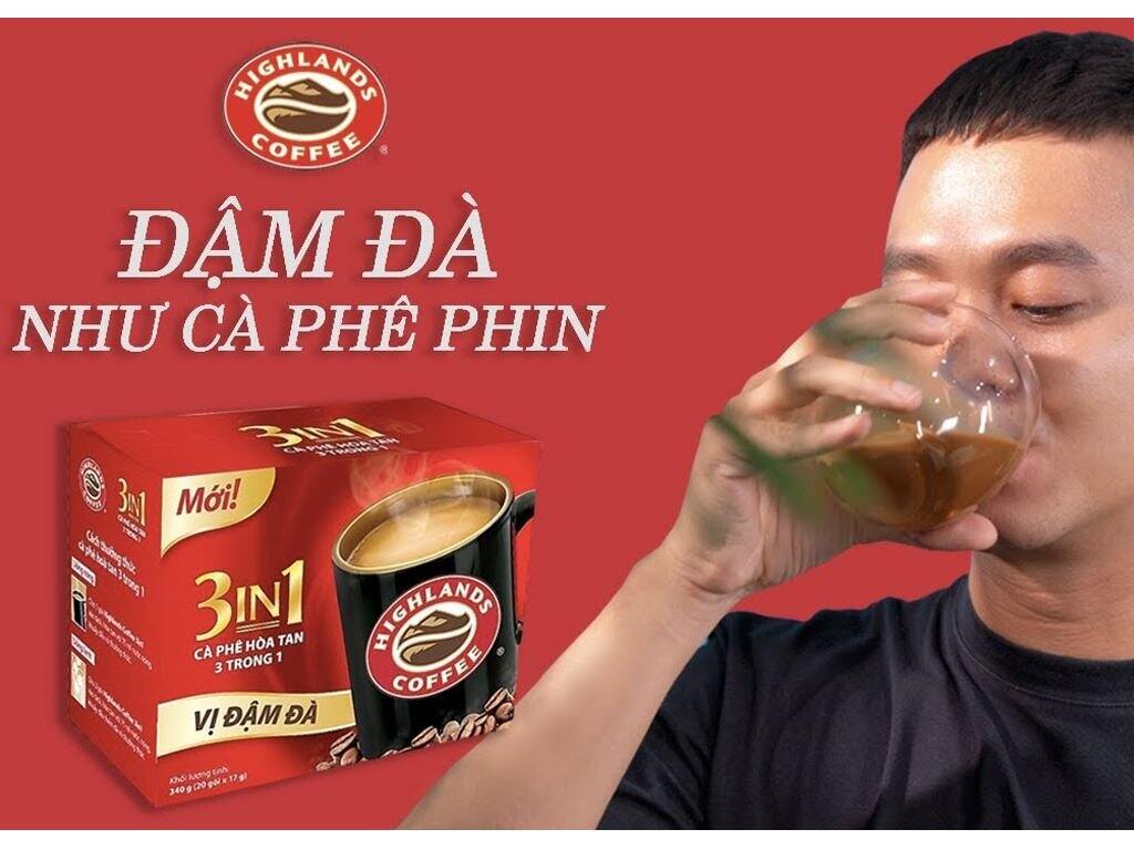 Cà phê sữa hòa tan HIGHLANDS COFFEE hộp 10 gói (10 gói x 17g)