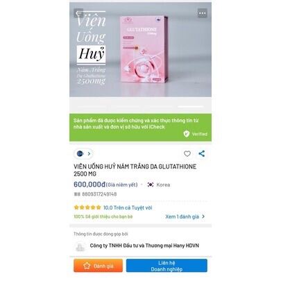 Viên uống trắng da Glutathione 2500mg săn chắc và chống nắng