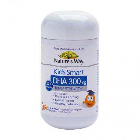 Viên nhai Nature’s Way Kids Smart DHA 300mg (Chai 50 Viên