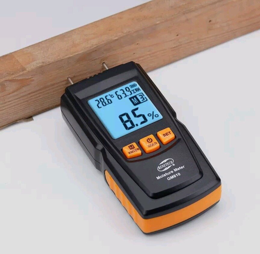 Máy đo độ ẩm thi công sơn, đo độ ẩm sấy, đo độ ẩm Benetech 610