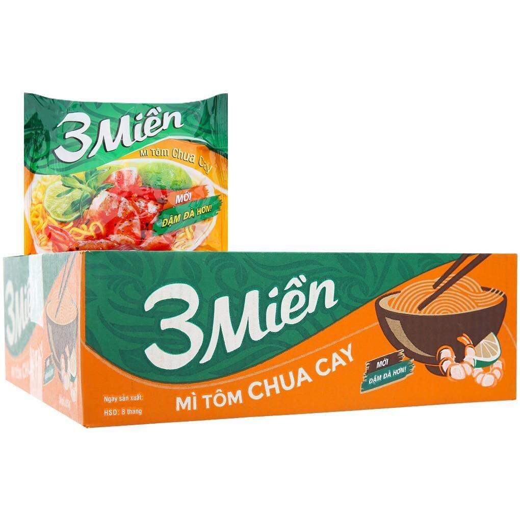 COMBO SỈ 1 thùng mì 3 MIỀN TÔM CHUA CAY (30 gói *65gr)