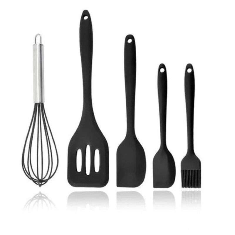 Bộ 5 phới chổi silicon màu đen [HÀNG MỚI VỀ]