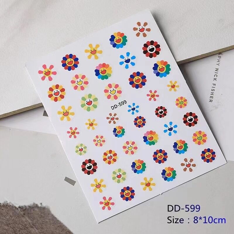 Hình Dán 3D trang trí móng, sticker hoa trang trí móng