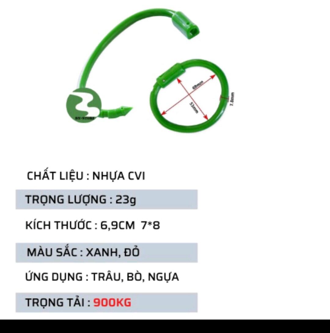 Vòng Xỏ Mũi Trâu Bò Có Chốt