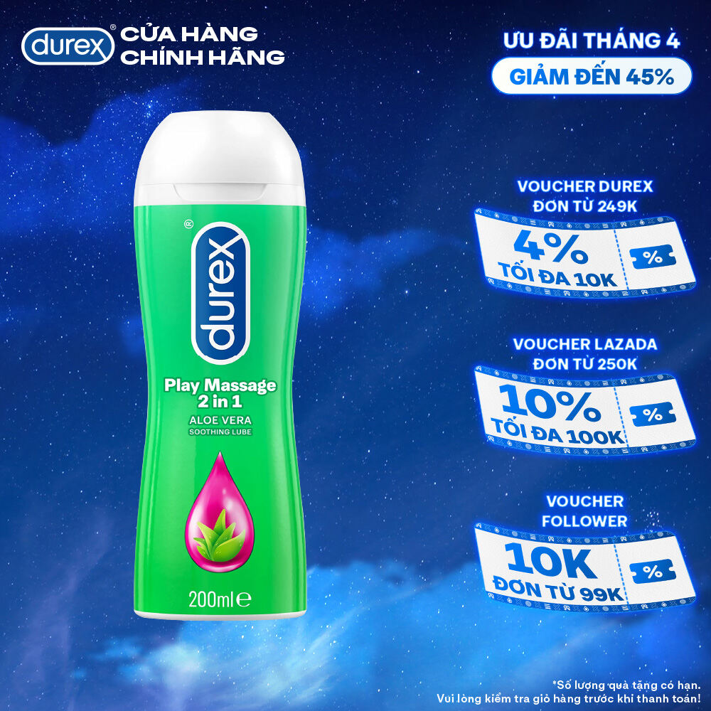 Gel bôi trơn Durex Play Massage gốc nước 200ml/chai