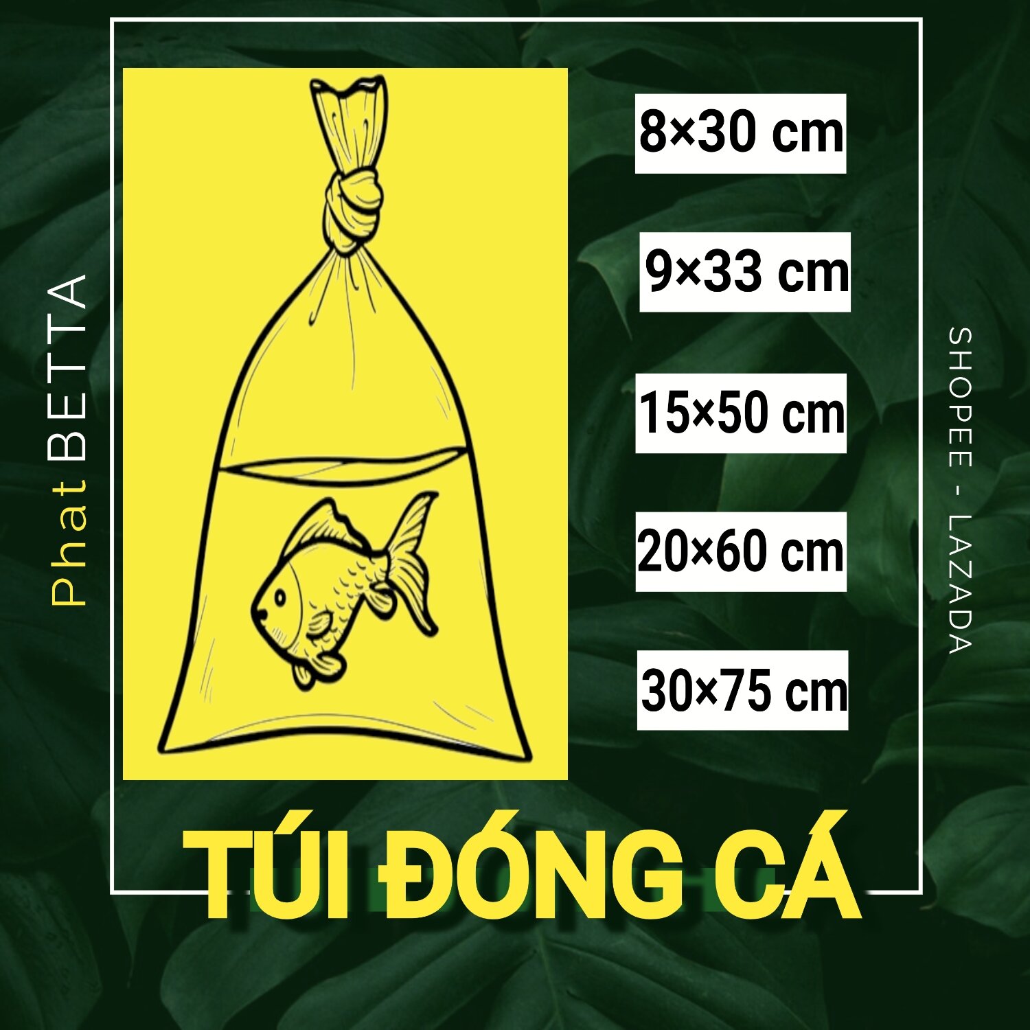 Túi đóng cá. đầy đủ các size