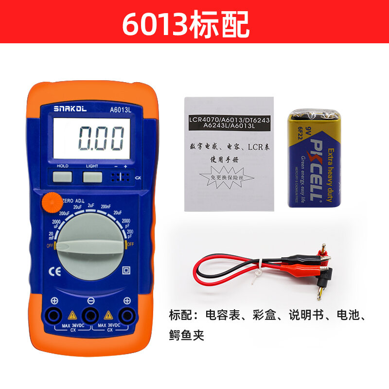 Công Cụ Đo Độ Chính Xác Cao Cảm Ứng Điện Dung Số A6243L/A6013L Màn Hình LED Đa Năng 20MF20H Thiết Bị