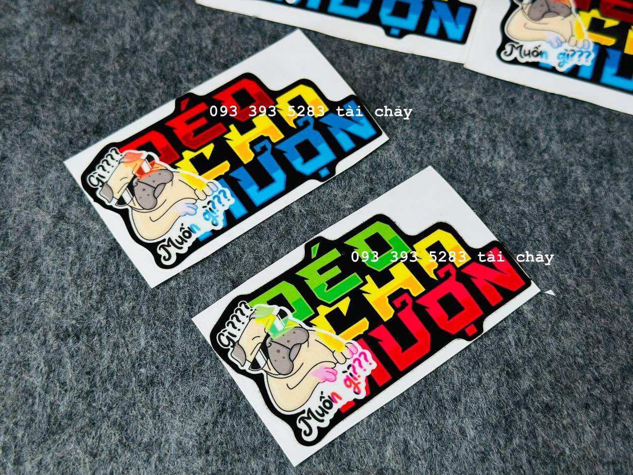 [ 1 MIẾNG ] TEM STICKER " ĐEO CHO MƯỢN " VER 2 DÁN TRANG TRÍ XE