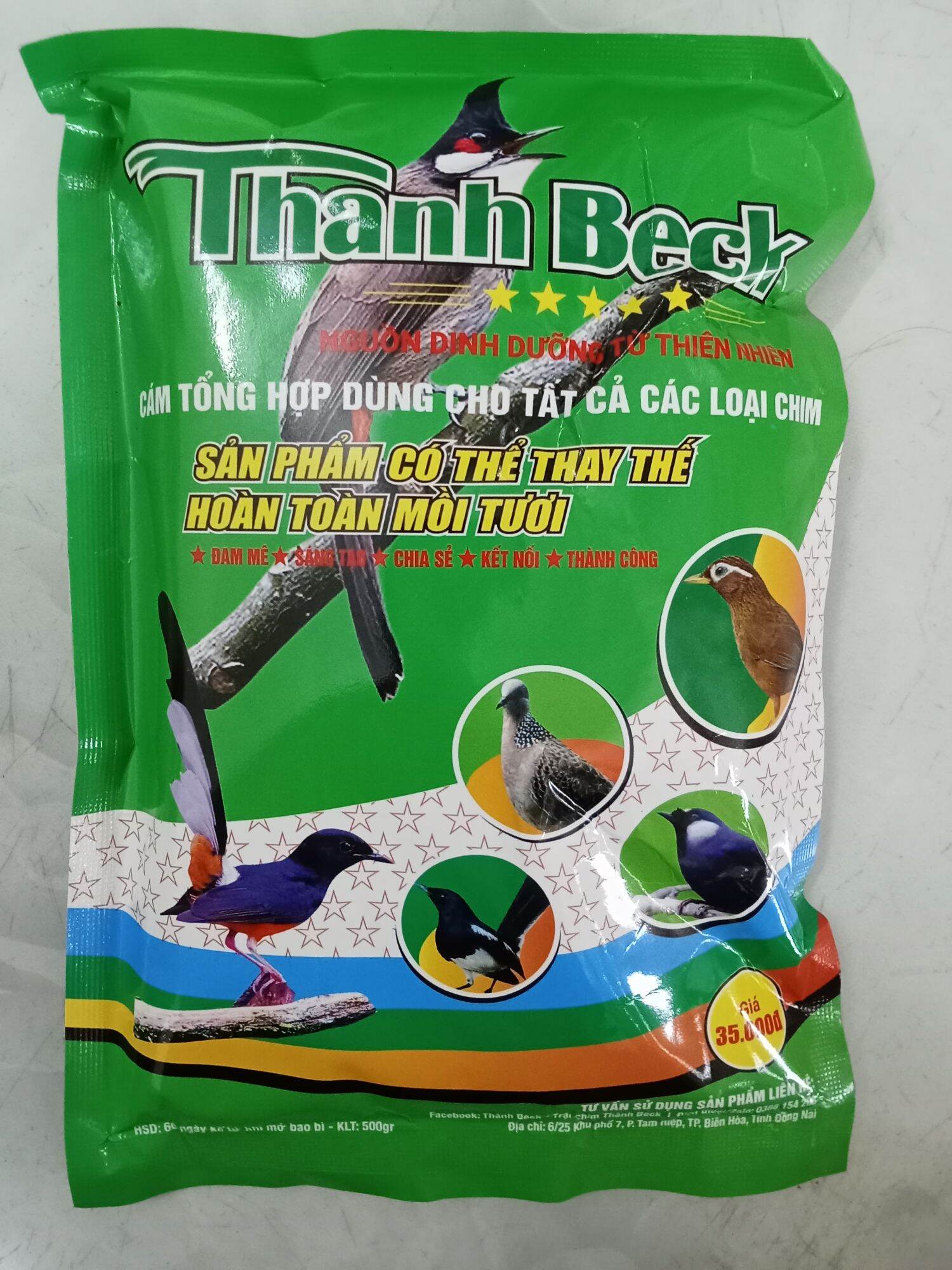 Cám tổng hợp dùng cho tất cả các loại chim Thanh Beck  500g