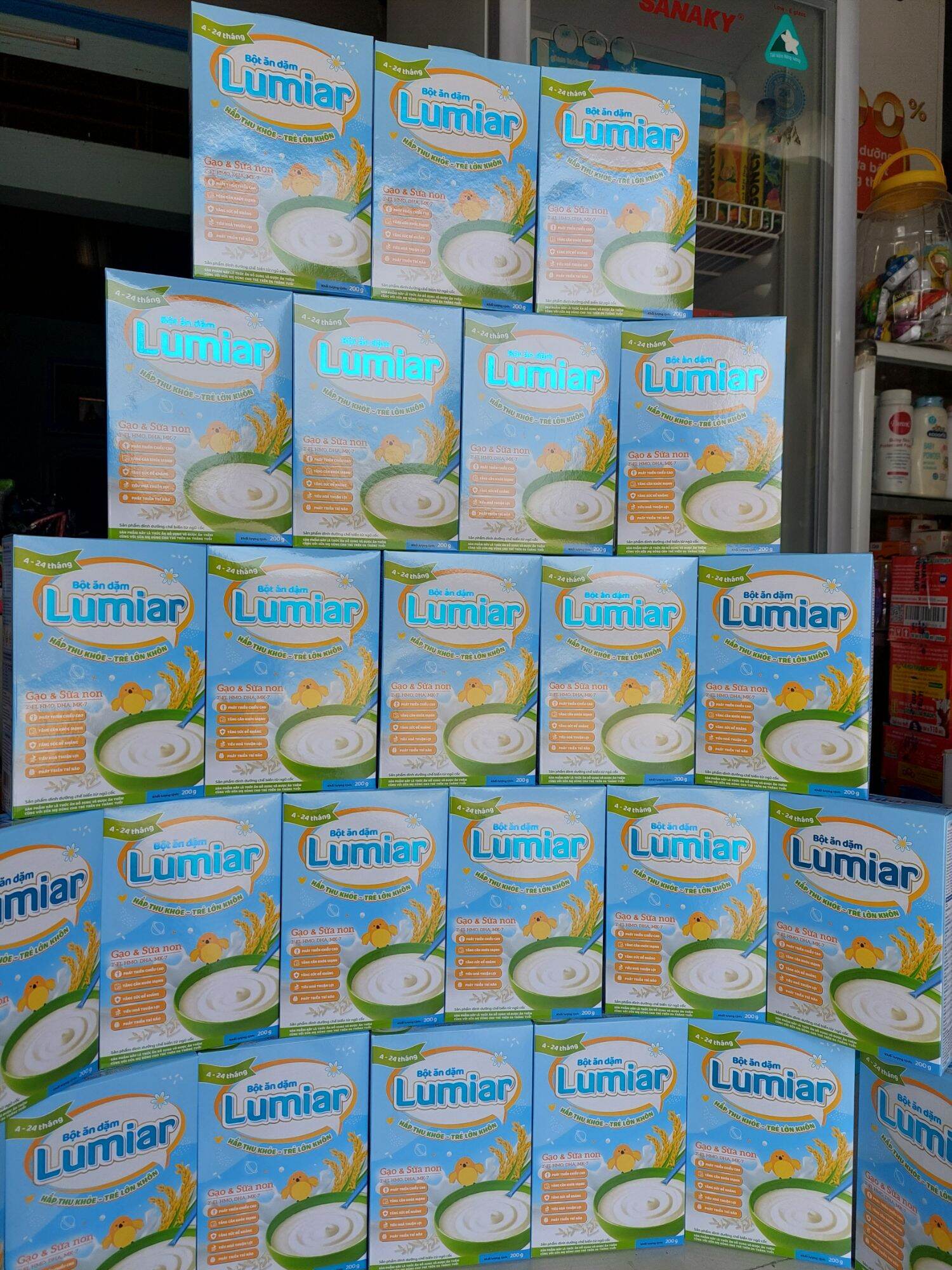 Bột ăn dặm LUMIAR Gạo & Sữa Non ( hộp giấy 200g)