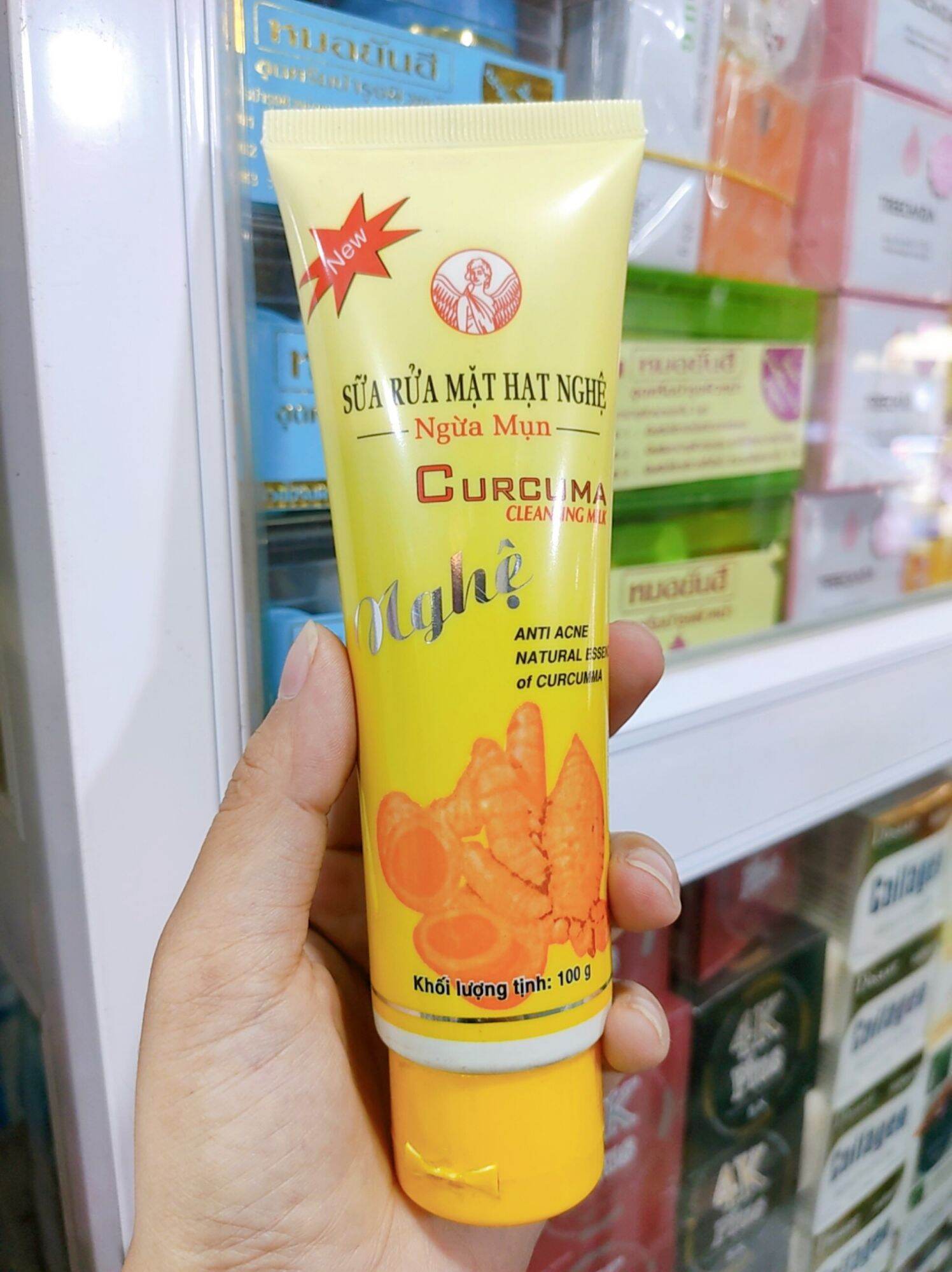 Sữa rửa mặt sáng da ngừa mụn thorakao hạt nghệ 100ml