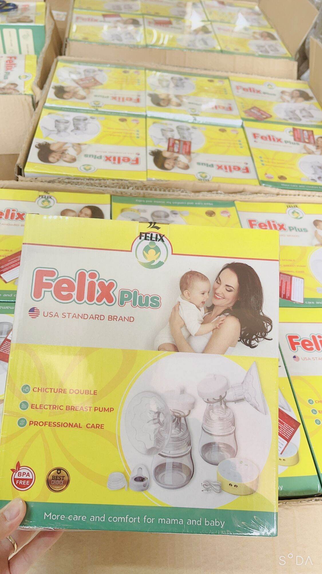 [HCM]Máy Hút Sữa Điện Đôi FELIX PLUS Bảo Hành 12 Tháng ( CÓ PIN TÍCH ĐIỆN)