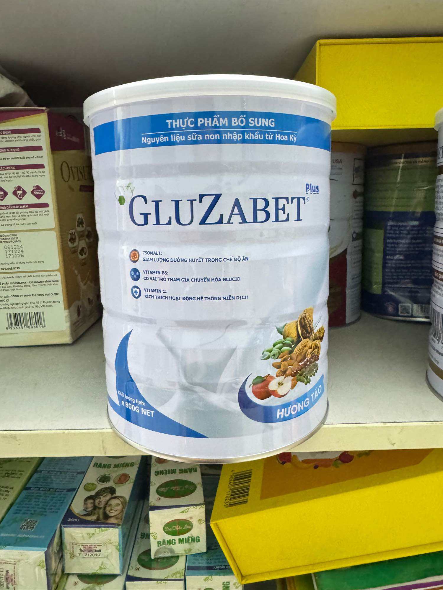 Sữa Gluzabet 800gr  mẫu mới sữa dành cho người tiểu đường