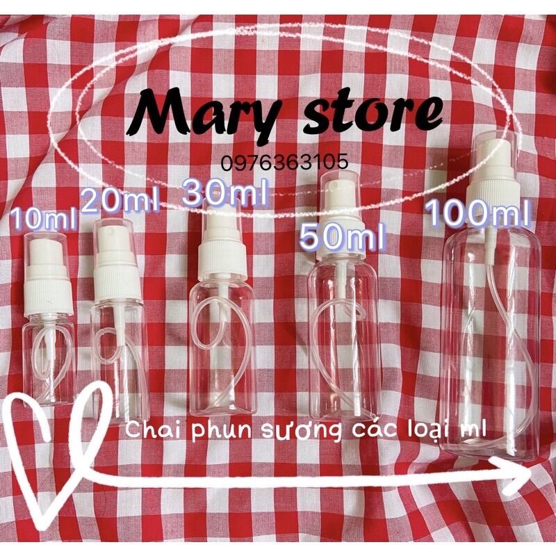 2 chai xịt phun sương 5ml/10ml/20ml/30ml/50ml/100ml chiết mỹ phẩm