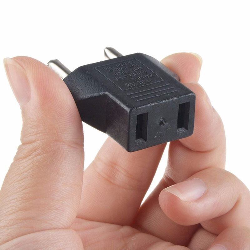 Phích cắm đổi chấu dẹp sang tròn. phích chuyển đổi 2 chấu cắm điện.