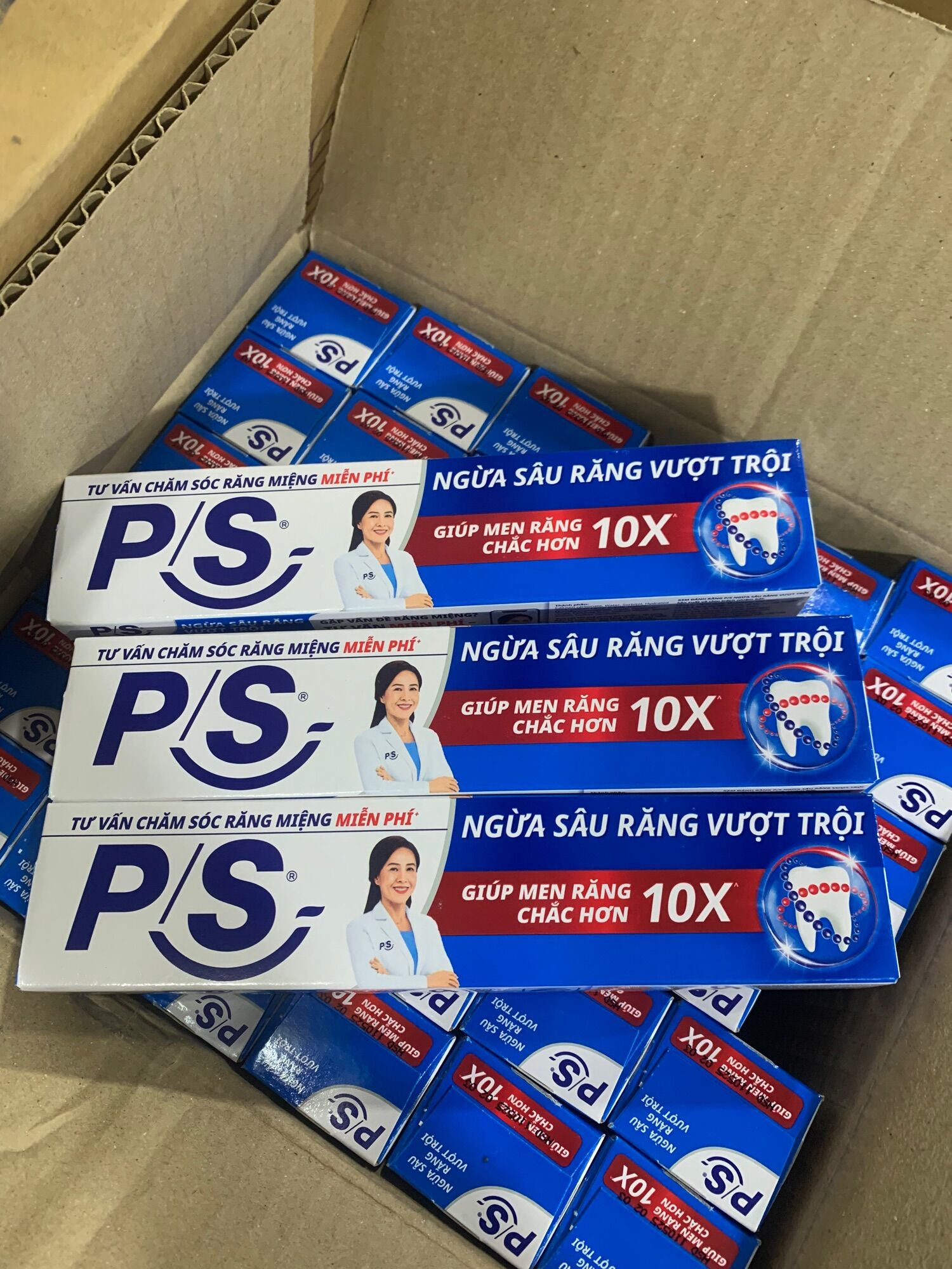 Combo 3 kem đánh răng PS ngừa sâu răng chai 180g