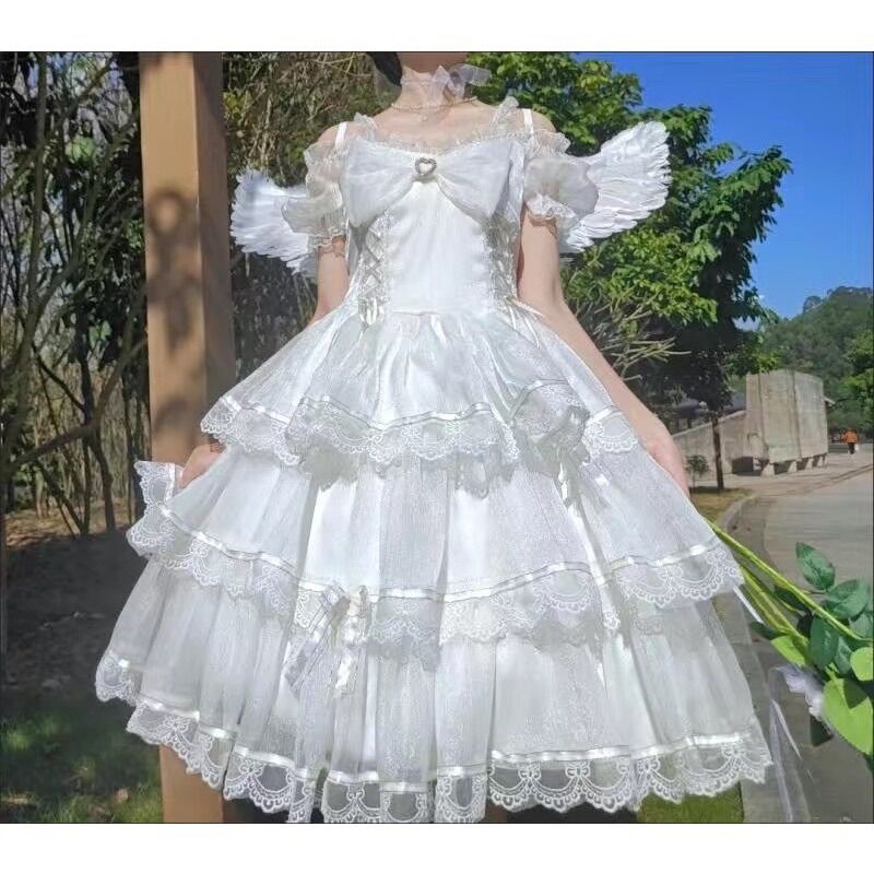 Váy lolita trắng đầm công chúa