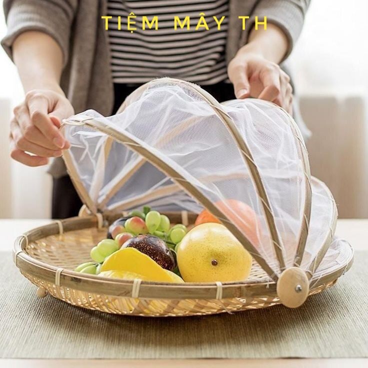 Lồng bàn tre, mẹt lồng bàn gấp gọn tiệm mây th