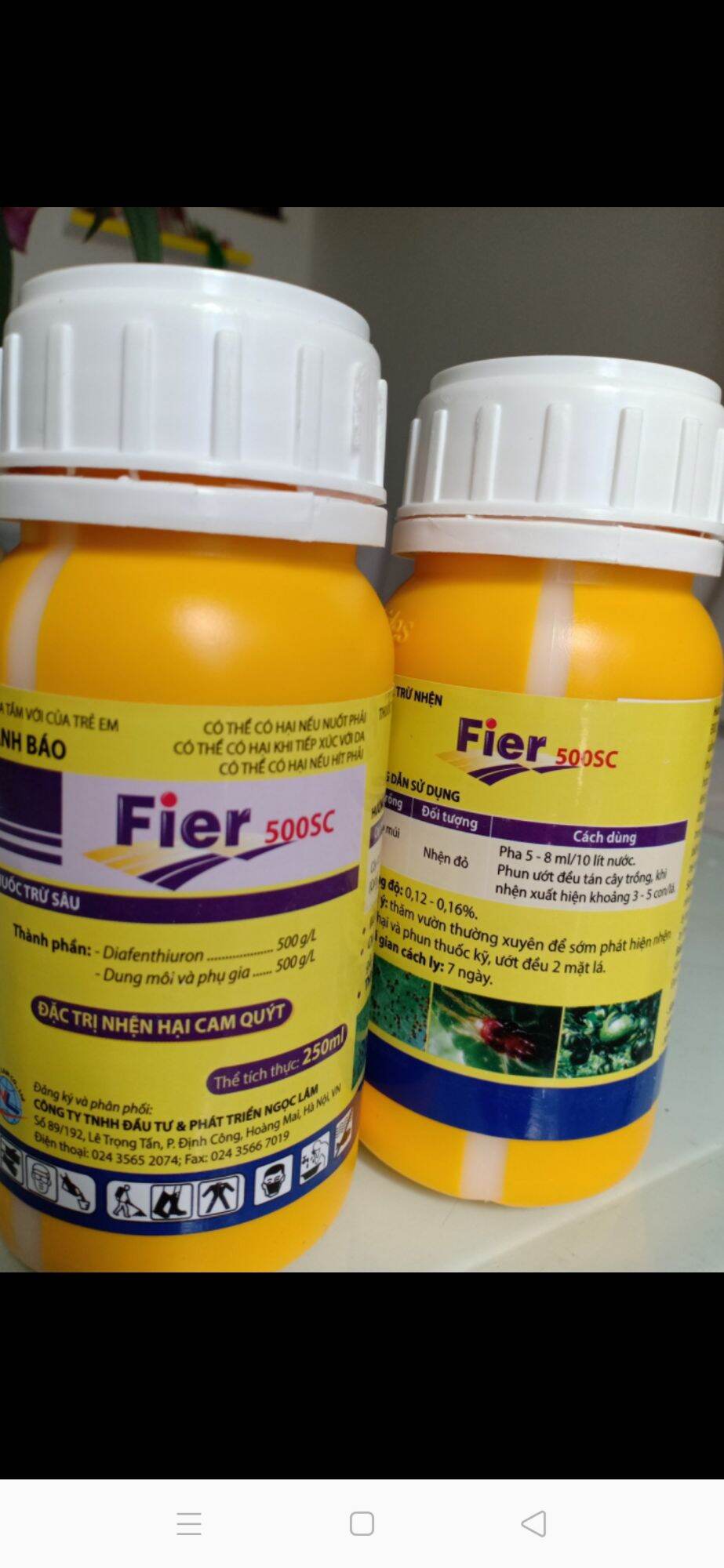 Thuốc trừ nhện fier 500sc 250ml 0913330282