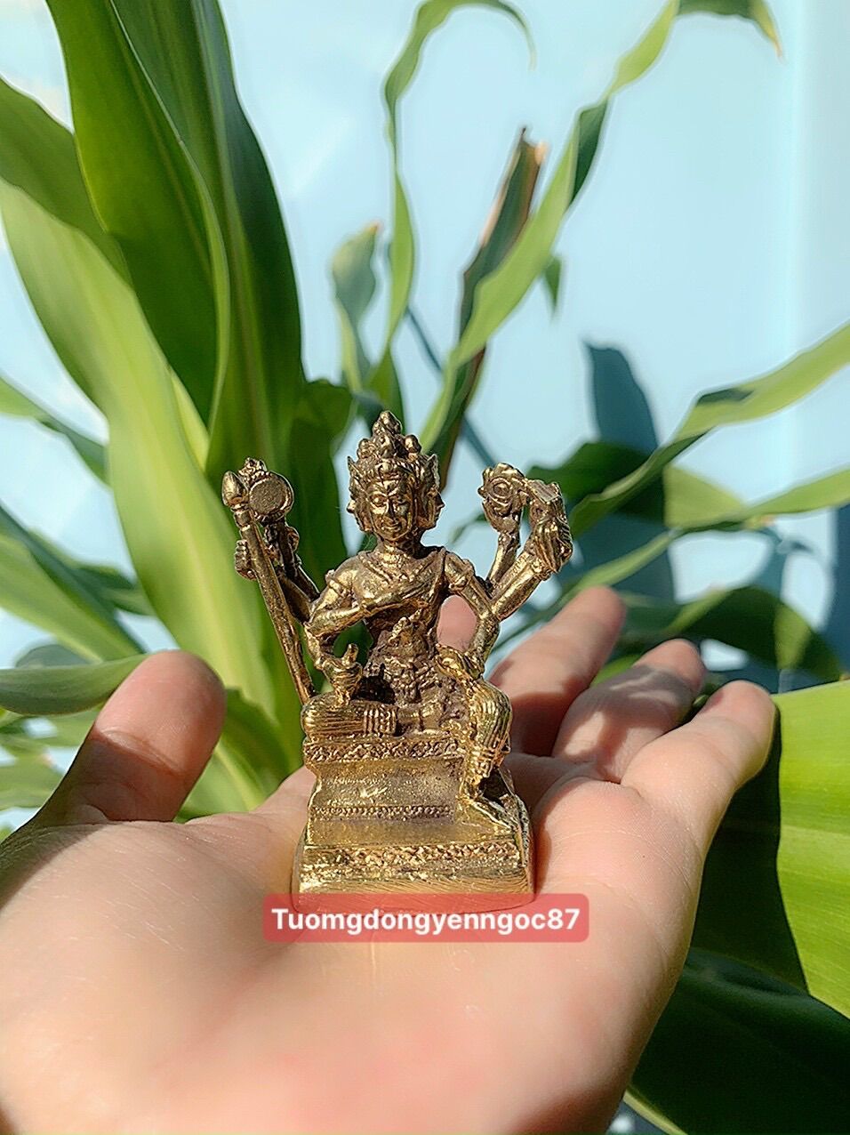 Tượng đồng phật tứ diện cao 6,5 cm