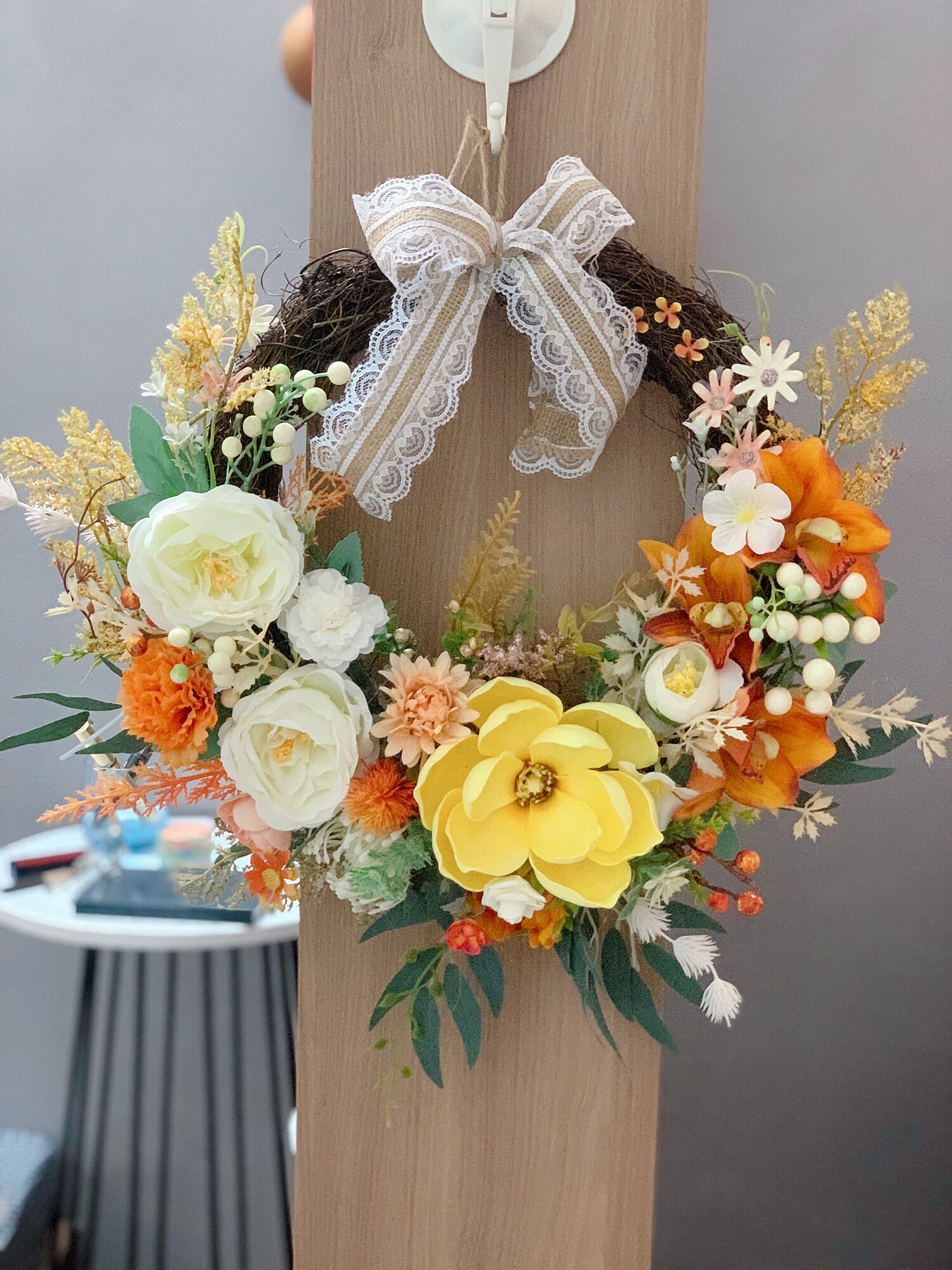Hoa Giả Hoa Lụa -Decor Hoa Treo Tường -Treo Cửa, Trang Trí