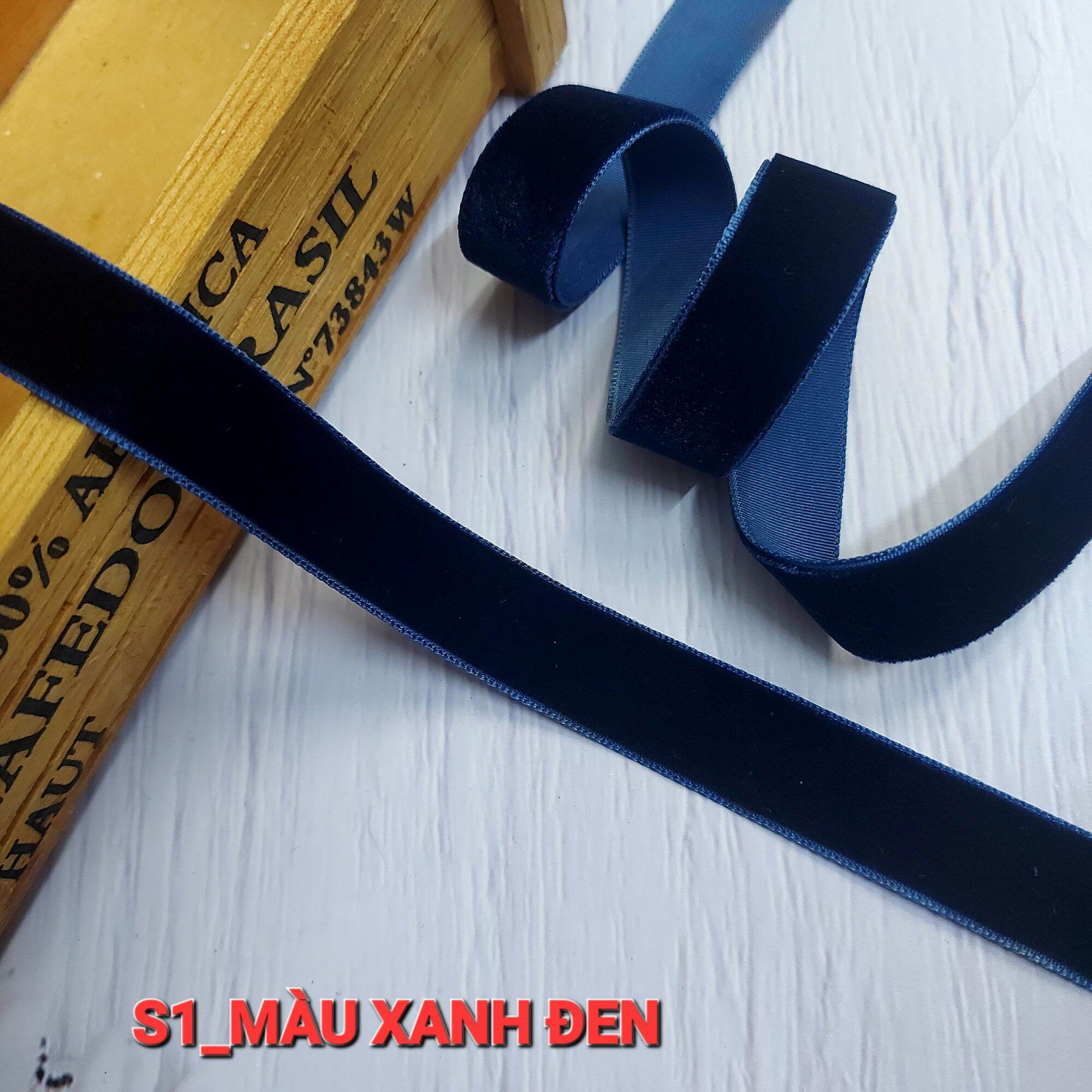 Ruy băng nhung , phụ liệu may vá  ,bản rộng 1.5 cm