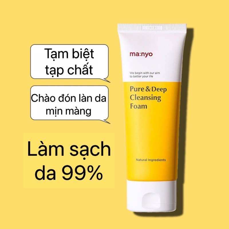 Sữa rửa mặt làm sạch sâu Ma:nyo pure & deep cleansing foam 100ml