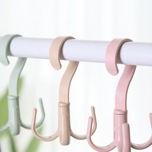 Móc nhựa 4 chấu xoay 360 độ, treo đồ, quần áo, giày dép, túi xách ,...