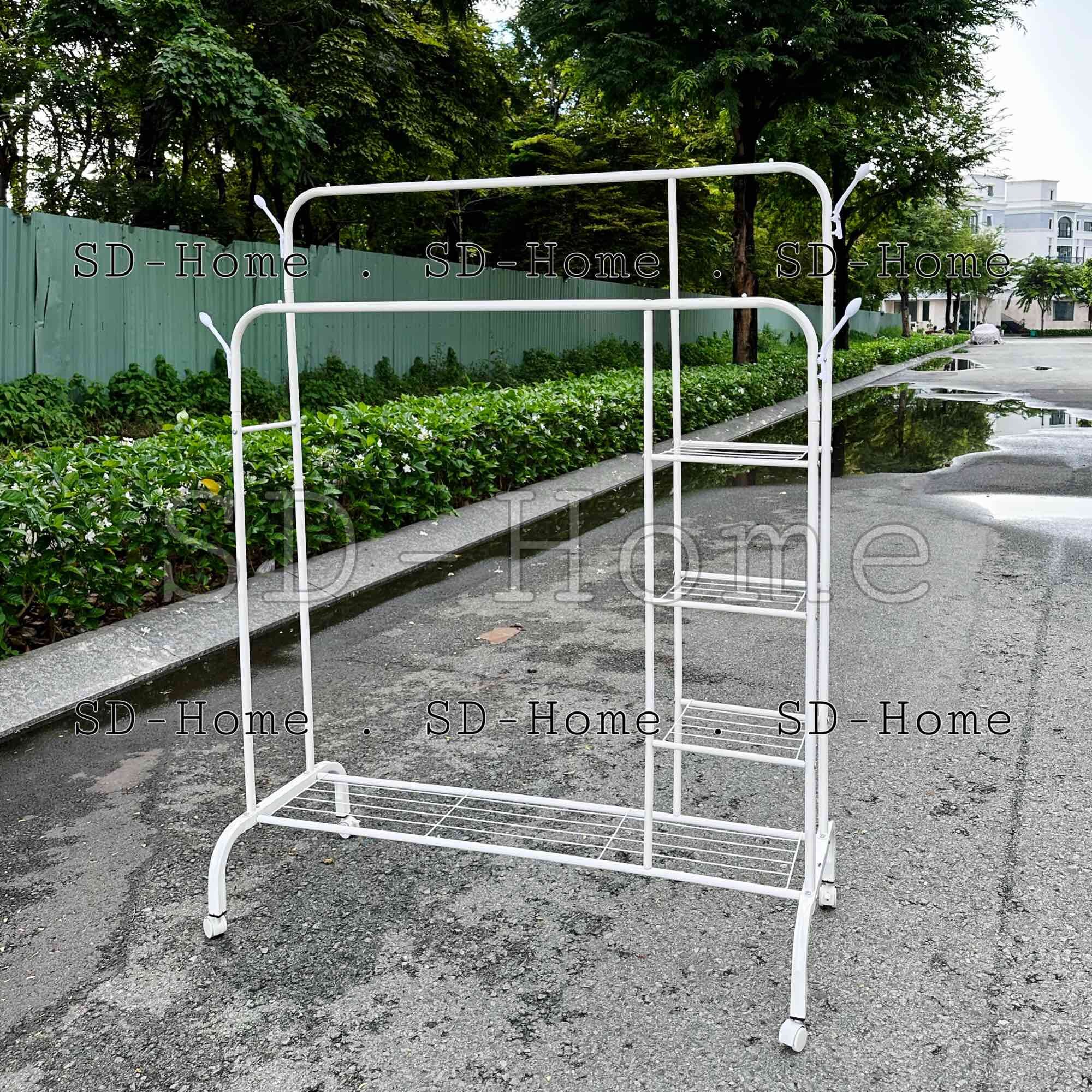 Kệ treo quần áo bánh xe đa năng
