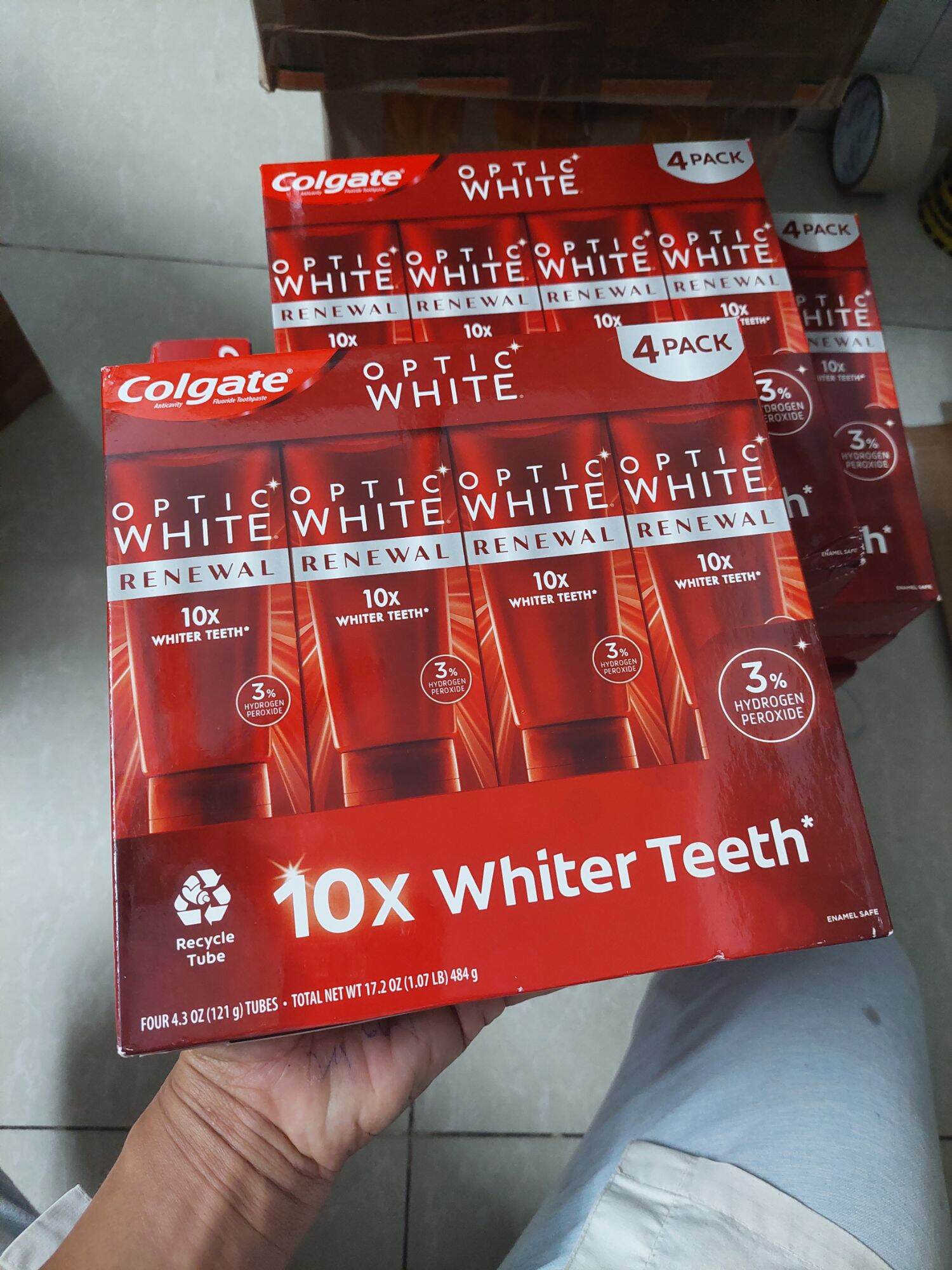 Lốc 4 tuýp kem đánh răng colgate usa 121gr
