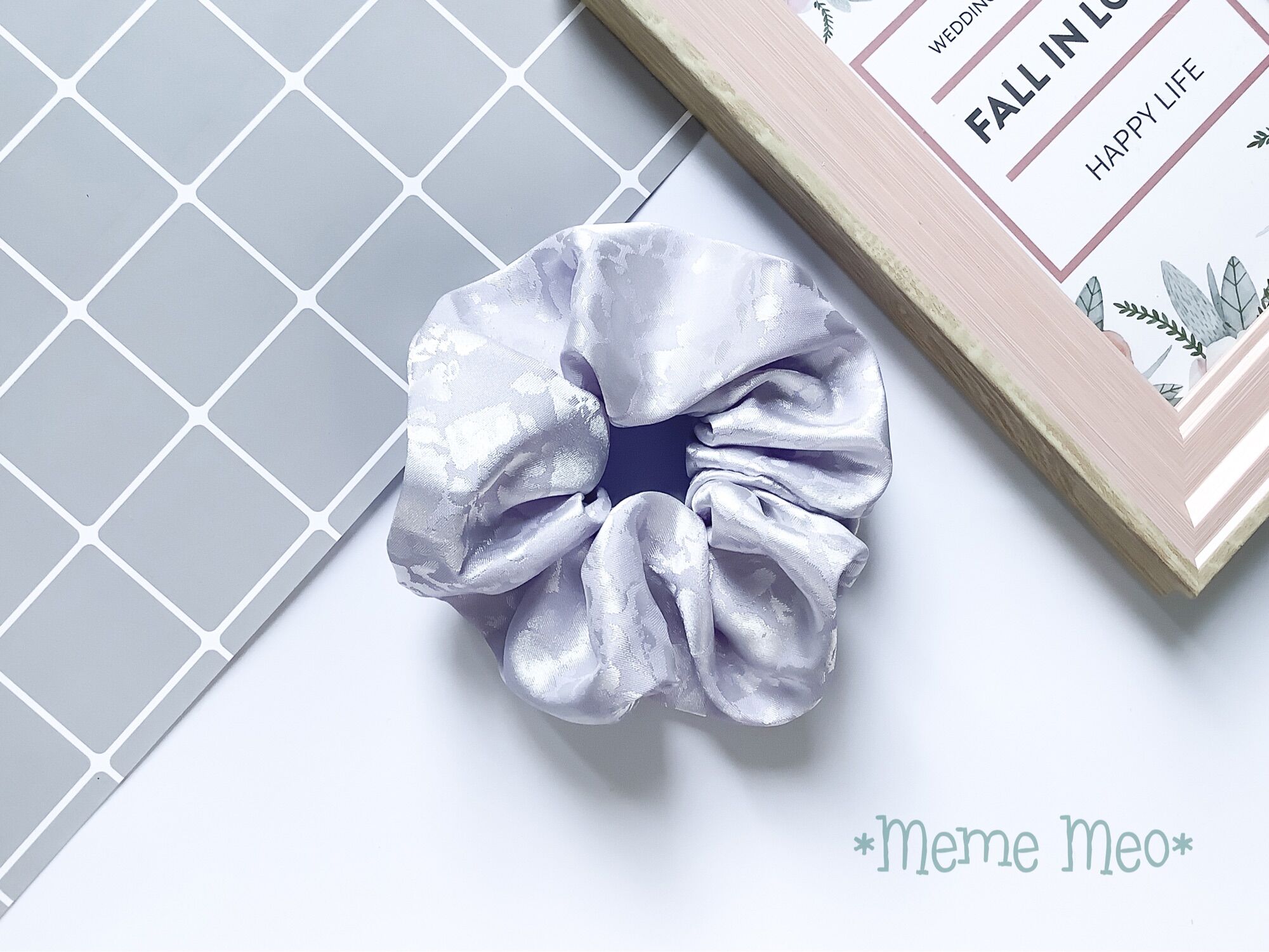 Scrunchies màu sắc, đồ cột tóc vải size trung