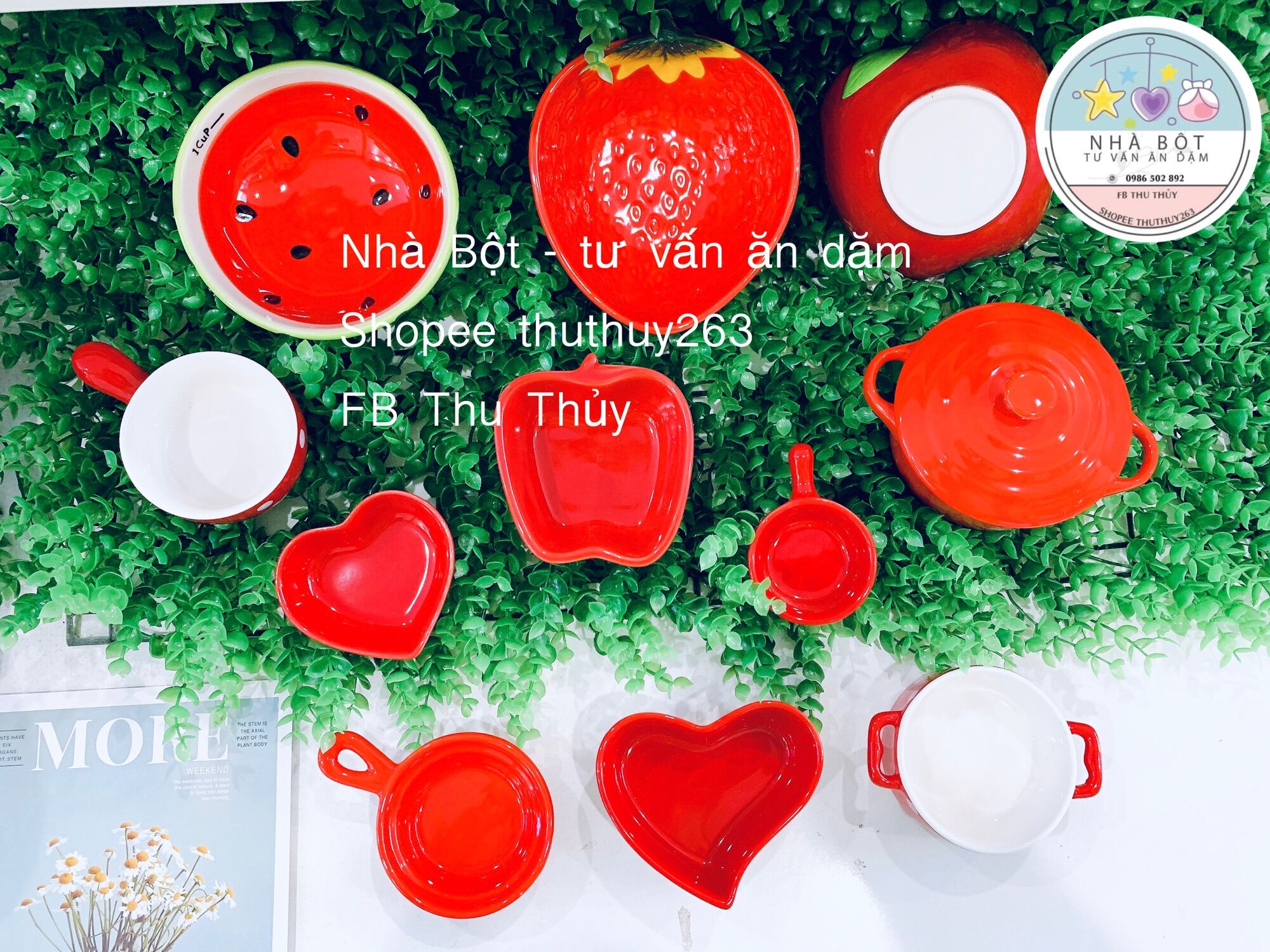 [Tặng kèm thìa] Combo, Set chén bát sứ cho bé ăn dặm Mẫu bé gái