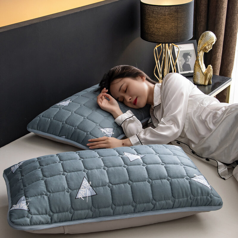 Vỏ gối dầu đầu chống thấm nước chống thấm nước, khăn gối bọc đôi, vỏ gối đơn chần bông, vỏ ruột gối bảo vệ ký túc xá học sinh