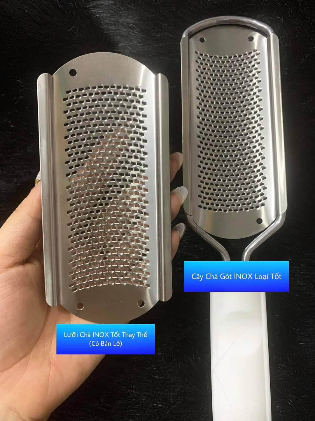 Chà gót chân , dụng cụ chà gót chân inox