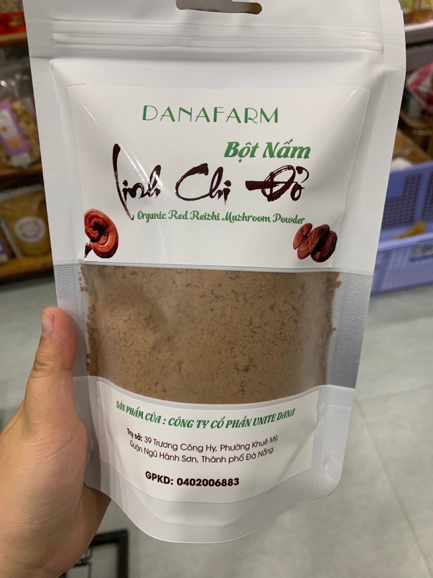 #danafarm red reishi mushroom powder- bột nấm linh chi đỏ 100g