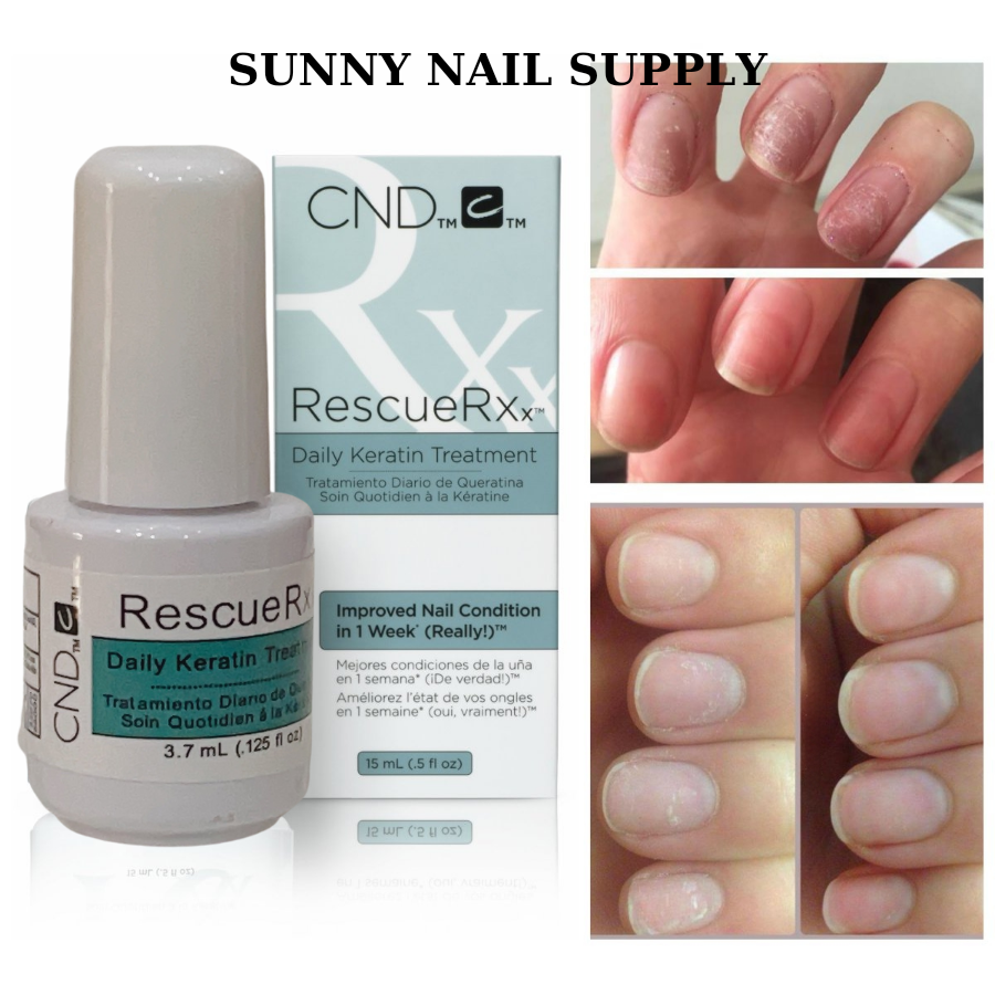 Dưỡng phục hồi móng CND RescueRXs chai 3.7ml nhập khẩu Mỹ chính hãng - Thần dược cải thiện hư tổn , kích thích mọc móng