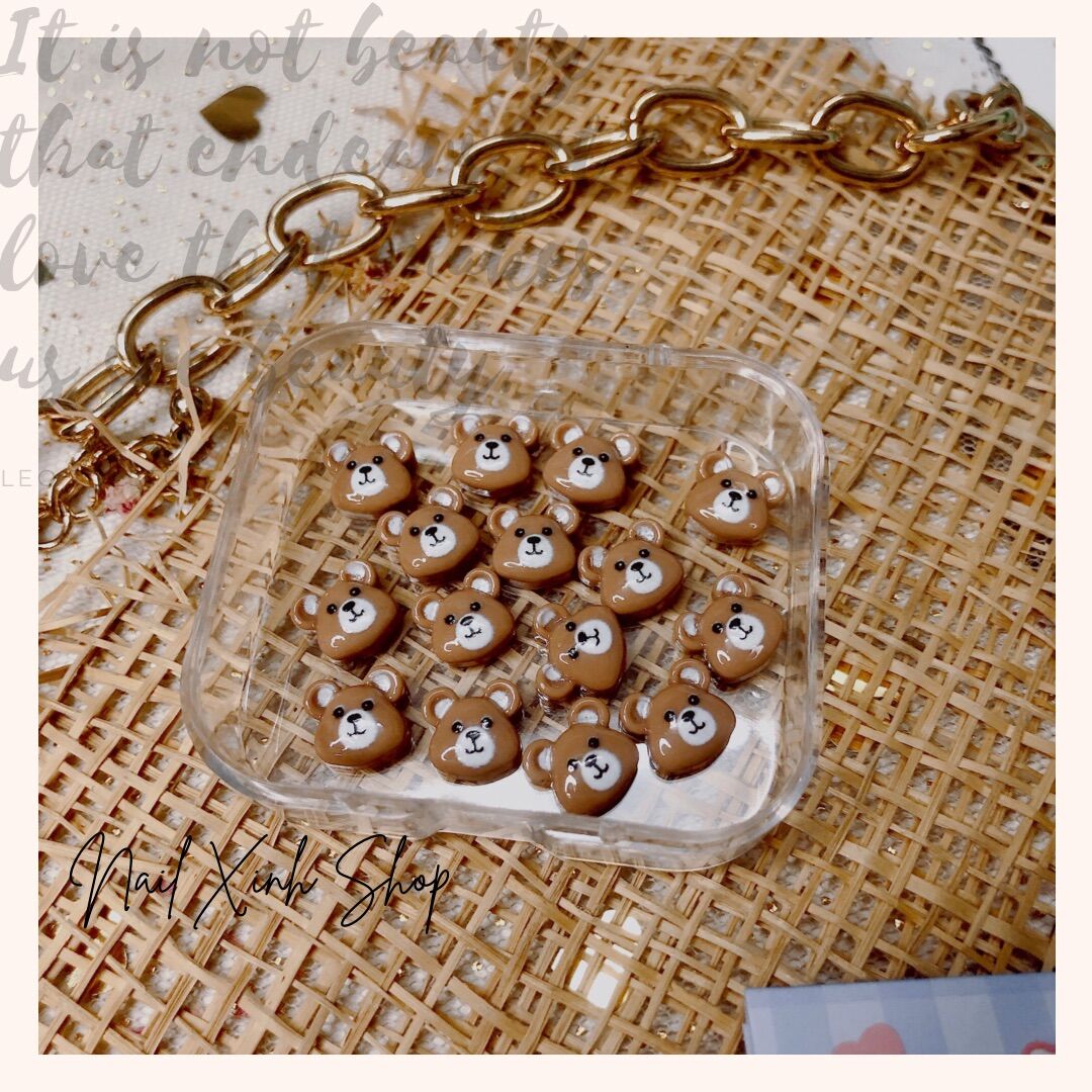 [Mới] Charm gấu siêu cute trang trí nail