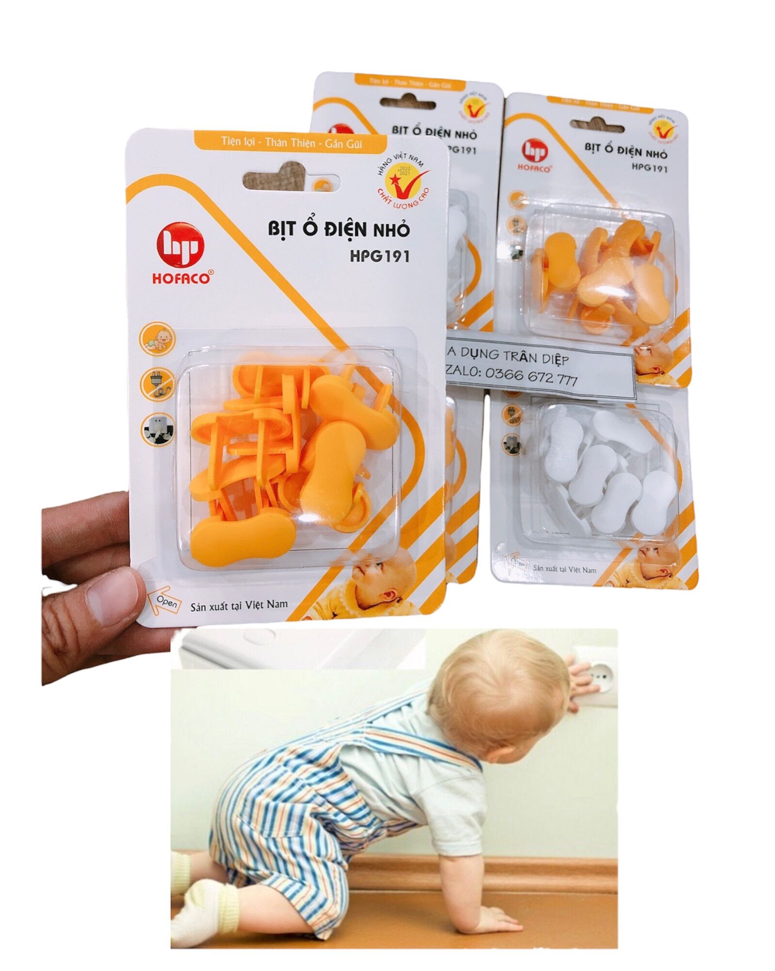 Bộ 10 bịt ổ điện 191 an toàn cho bé