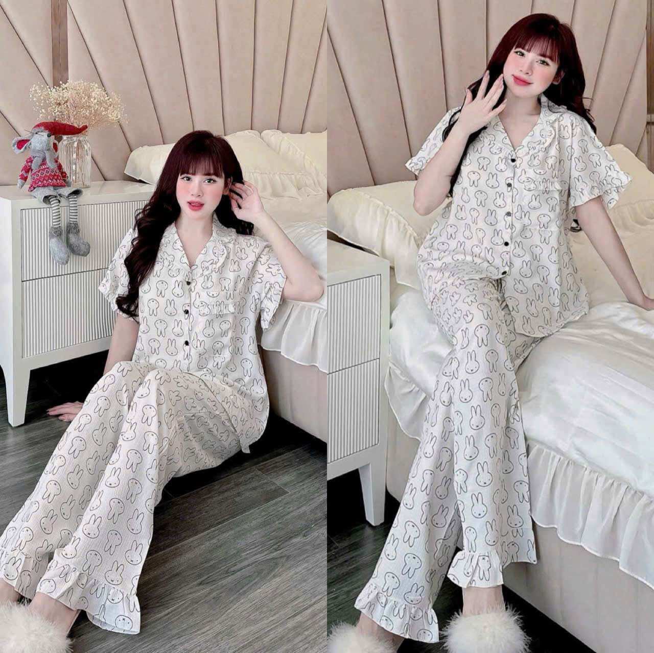 Đồ bộ Đũi xốp baby doll bigsize 50-100kg D