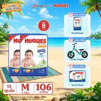 [Chỉ 25-29.06 GIẢM THÊM 90K] Combo 2 Gói Tã/bỉm quần HUGGIES SKINCARE MEGA JUMBO size M102+4 miếng