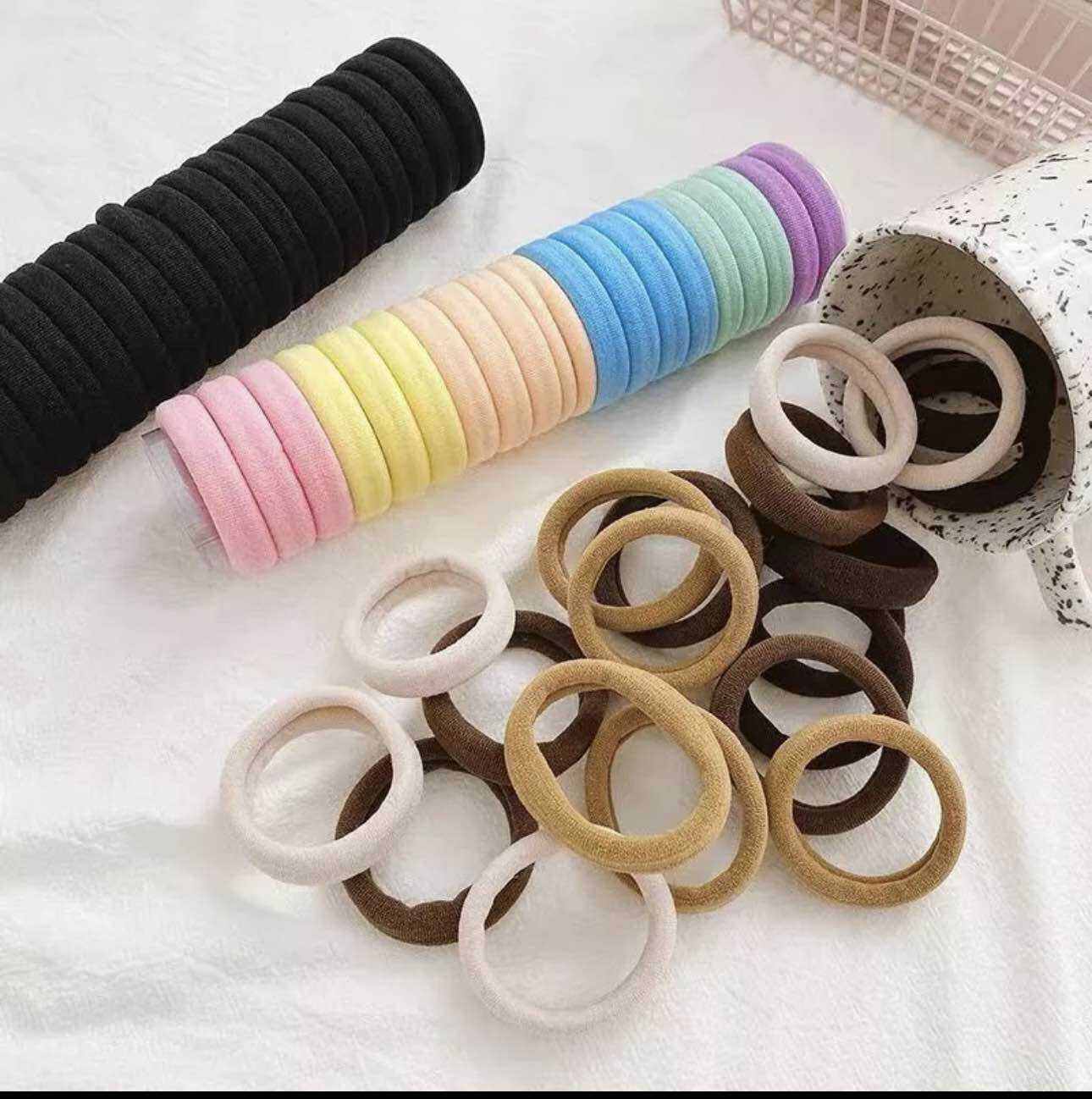 Hộp 20 Dây Buộc Tóc Nhiều Màu.